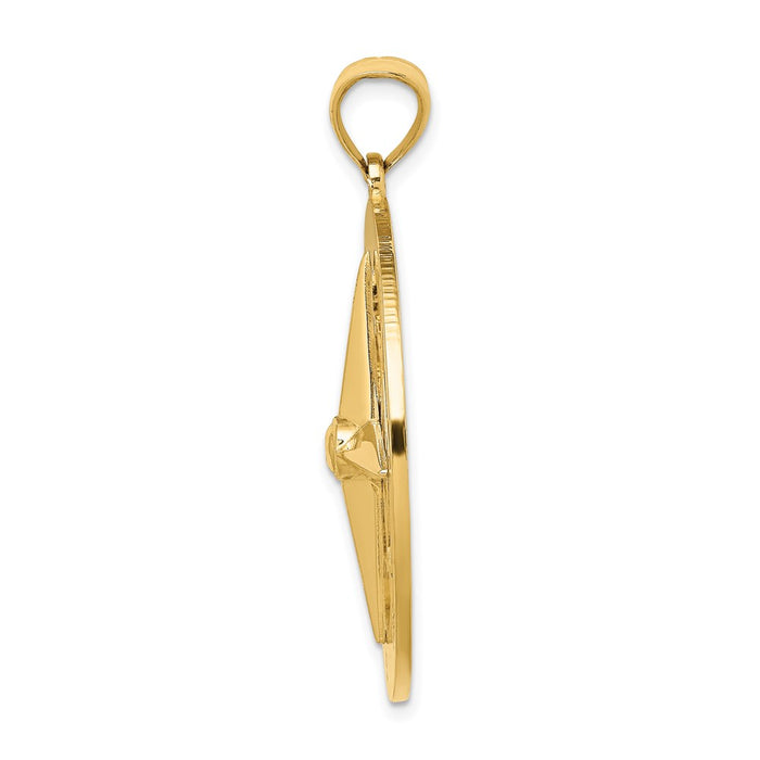Million Charms 14K Yellow Gold Themed Nautical Compass Charm