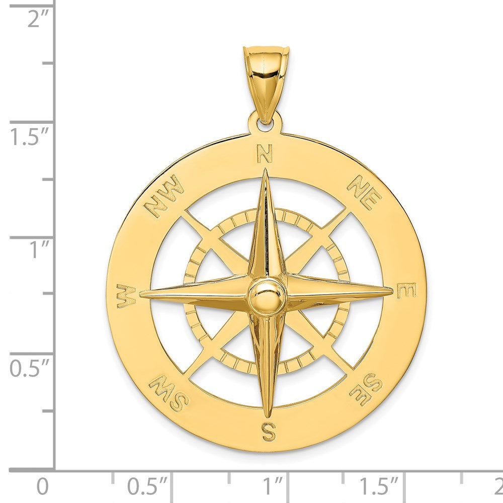 Million Charms 14K Yellow Gold Themed Nautical Compass Charm