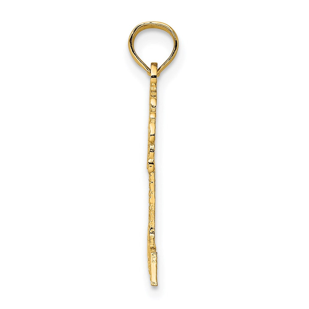 Million Charms 14K Yellow Gold Themed Flat Florida Under Palm Tree Charm