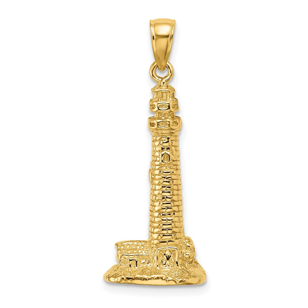 Million Charms 14K Yellow Gold Themed 3-D Cape May ,Nj Lighthouse Charm