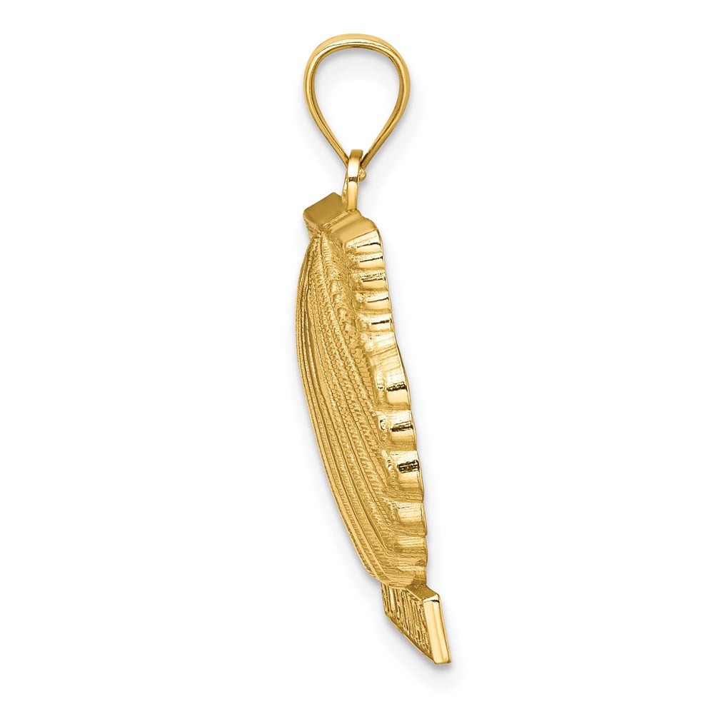 Million Charms 14K Yellow Gold Themed Religious Saint Thomas 2-D Under Scallop Shell Charm
