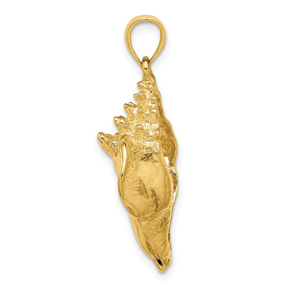 Million Charms 14K Yellow Gold Themed 2-D Conch Sell Charm