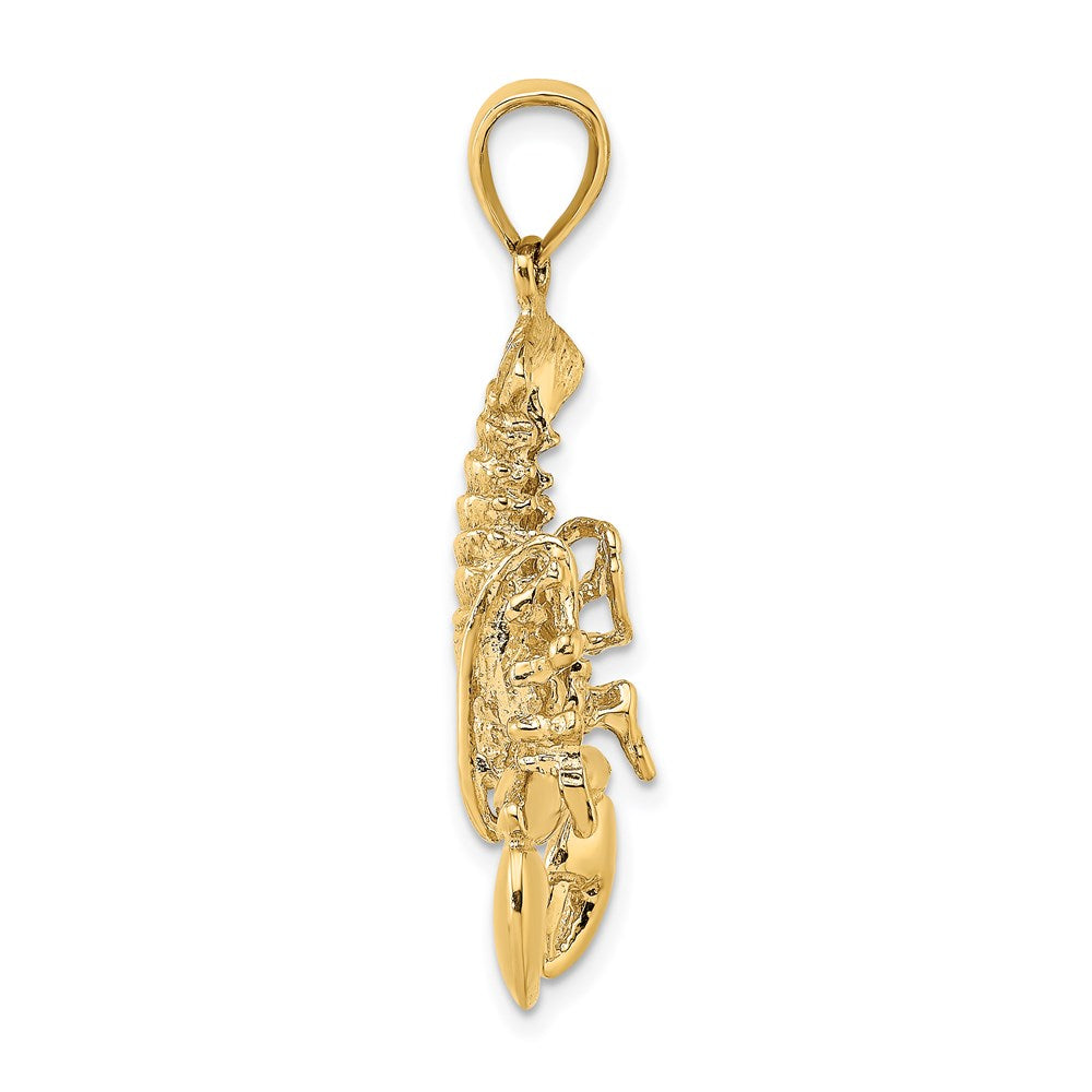 Million Charms 14K Yellow Gold Themed 2-D Moveable Lobster Charm