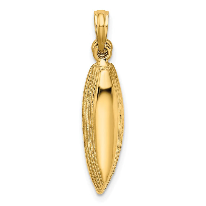 Million Charms 14K Yellow Gold Themed 3-D Boat With Dangling Ores Charm