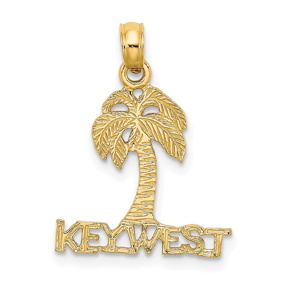 Million Charms 14K Yellow Gold Themed Key West Palm Tree Charm