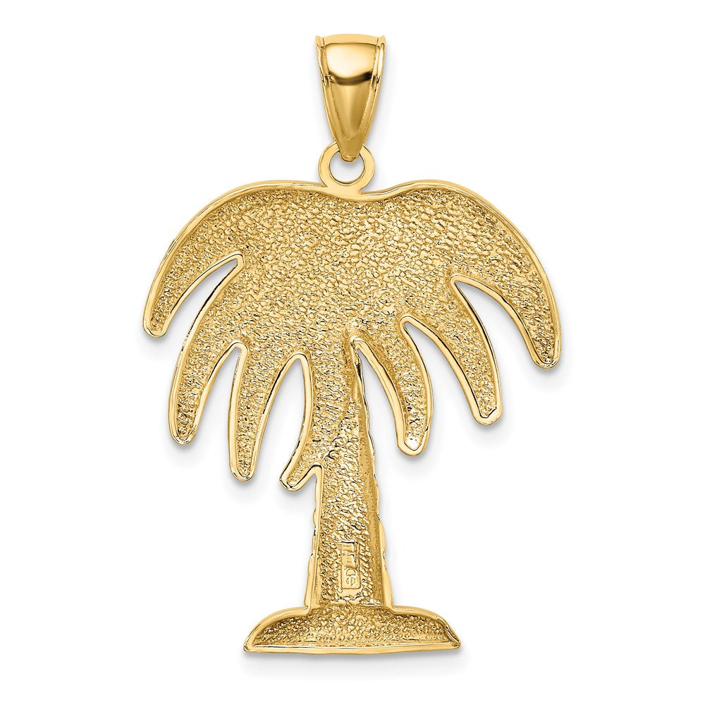 Million Charms 14K Yellow Gold Themed Large Charleston Palm Tree Charm