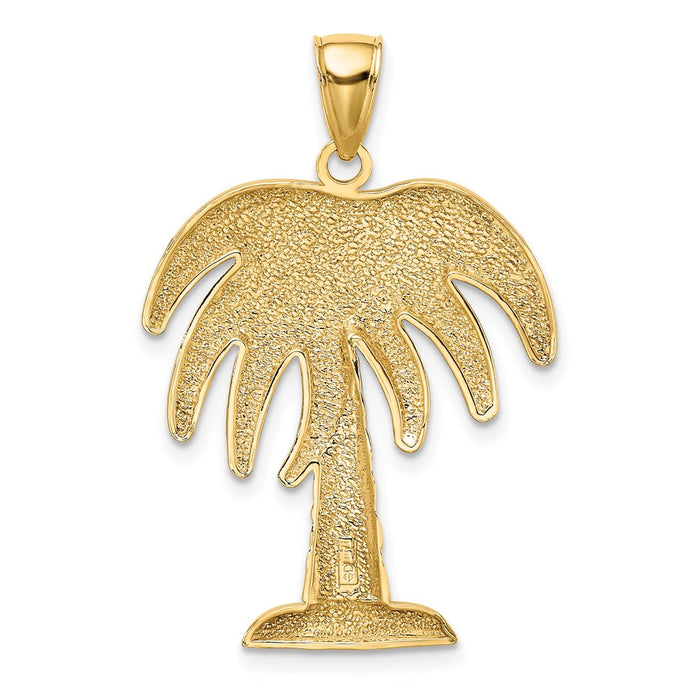 Million Charms 14K Yellow Gold Themed Large Charleston Palm Tree Charm