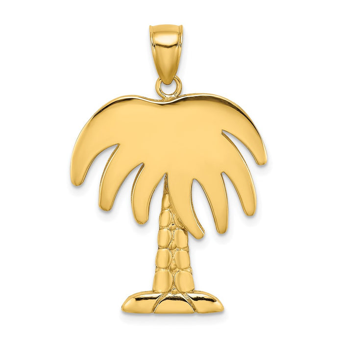 Million Charms 14K Yellow Gold Themed Large Charleston Palm Tree Charm