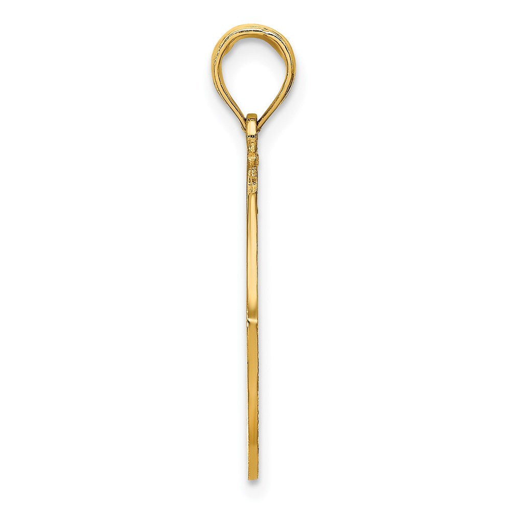 Million Charms 14K Yellow Gold Themed Long Beach Island With Dolphins Charm
