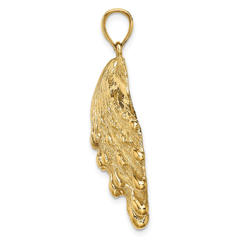 Million Charms 14K Yellow Gold Themed Lion'S Paw Shell Charm