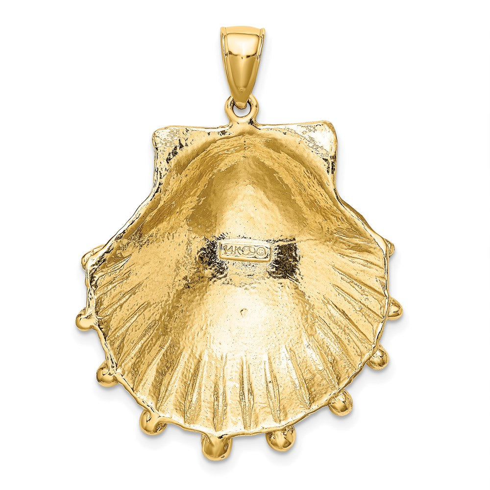 Million Charms 14K Yellow Gold Themed Lion'S Paw Shell Charm