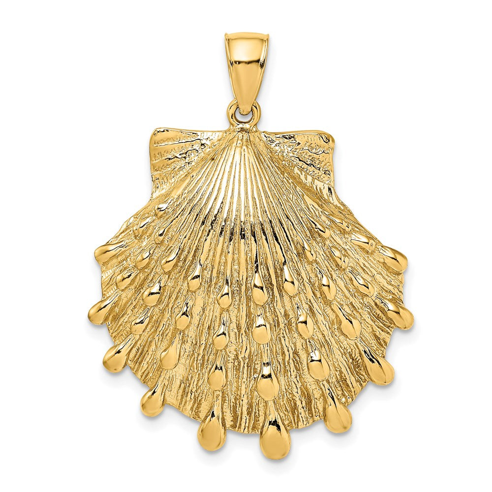 Million Charms 14K Yellow Gold Themed Lion'S Paw Shell Charm