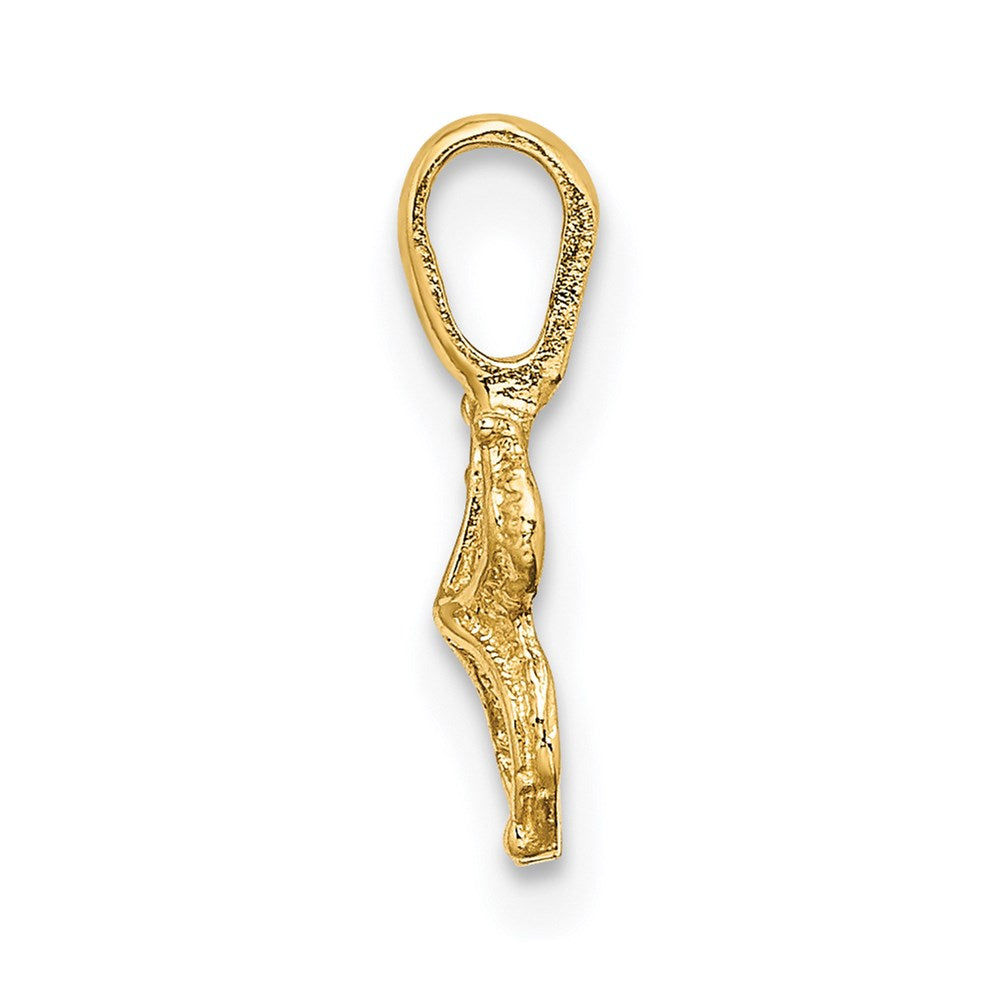 Million Charms 14K Yellow Gold Themed Mini Nautical Starfish With Fixed Bail Charm