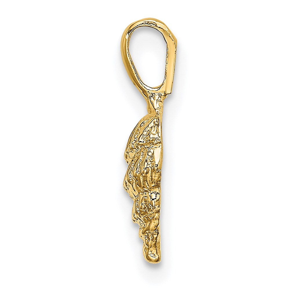Million Charms 14K Yellow Gold Themed Mini Conch Shell Charm