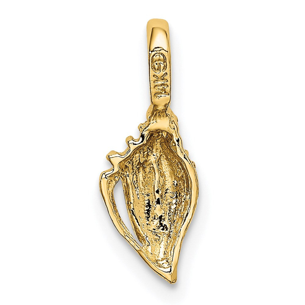 Million Charms 14K Yellow Gold Themed Mini Conch Shell Charm