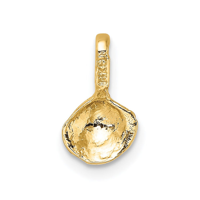 Million Charms 14K Yellow Gold Themed Mini Clam Shell Charm