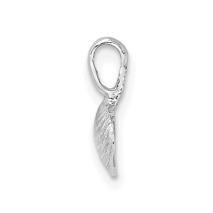 Million Charms 14K White Gold Themed Mini Clam Shell Charm