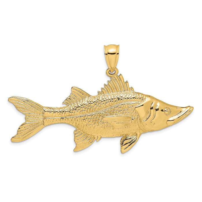 Million Charms 14K Yellow Gold Themed 3-D Tarpon Fish Charm