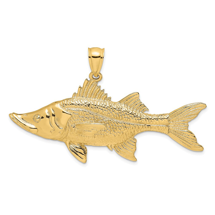 Million Charms 14K Yellow Gold Themed 3-D Tarpon Fish Charm