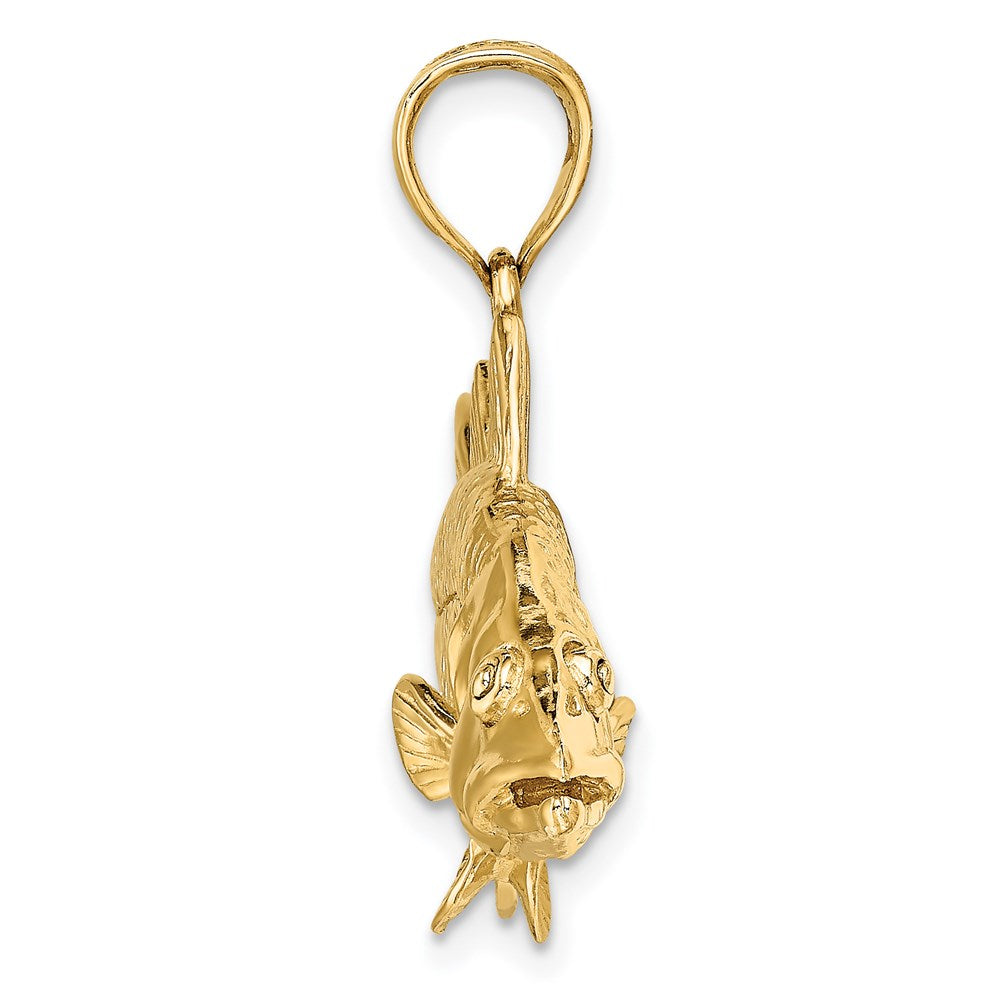 Million Charms 14K Yellow Gold Themed 3-D Snook Fish Charm