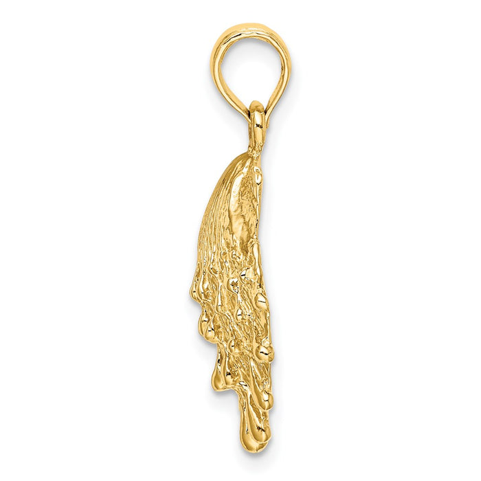 Million Charms 14K Yellow Gold Themed Lions Paw Shell Charm