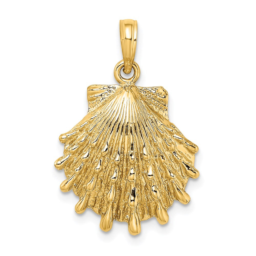 Million Charms 14K Yellow Gold Themed Lions Paw Shell Charm