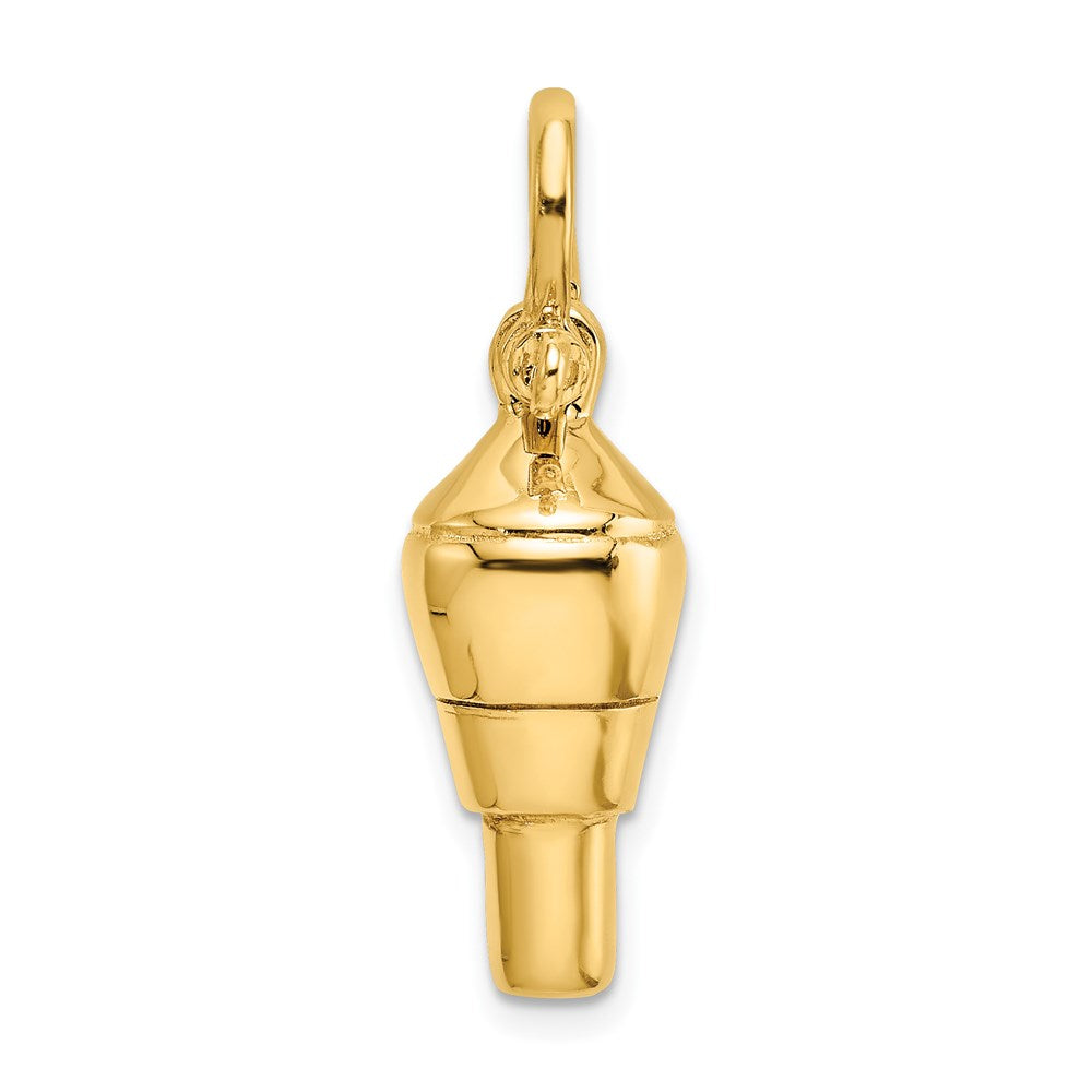 Million Charms 14K Yellow Gold Themed 3-D Swivel With Shackle Bail Charm