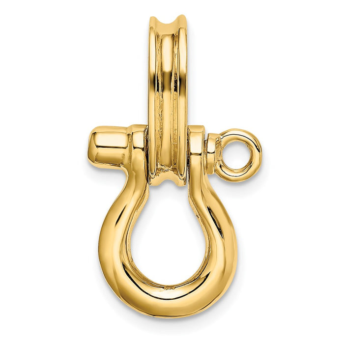 Million Charms 14K Yellow Gold Themed 3-D Medium Shackle Charm