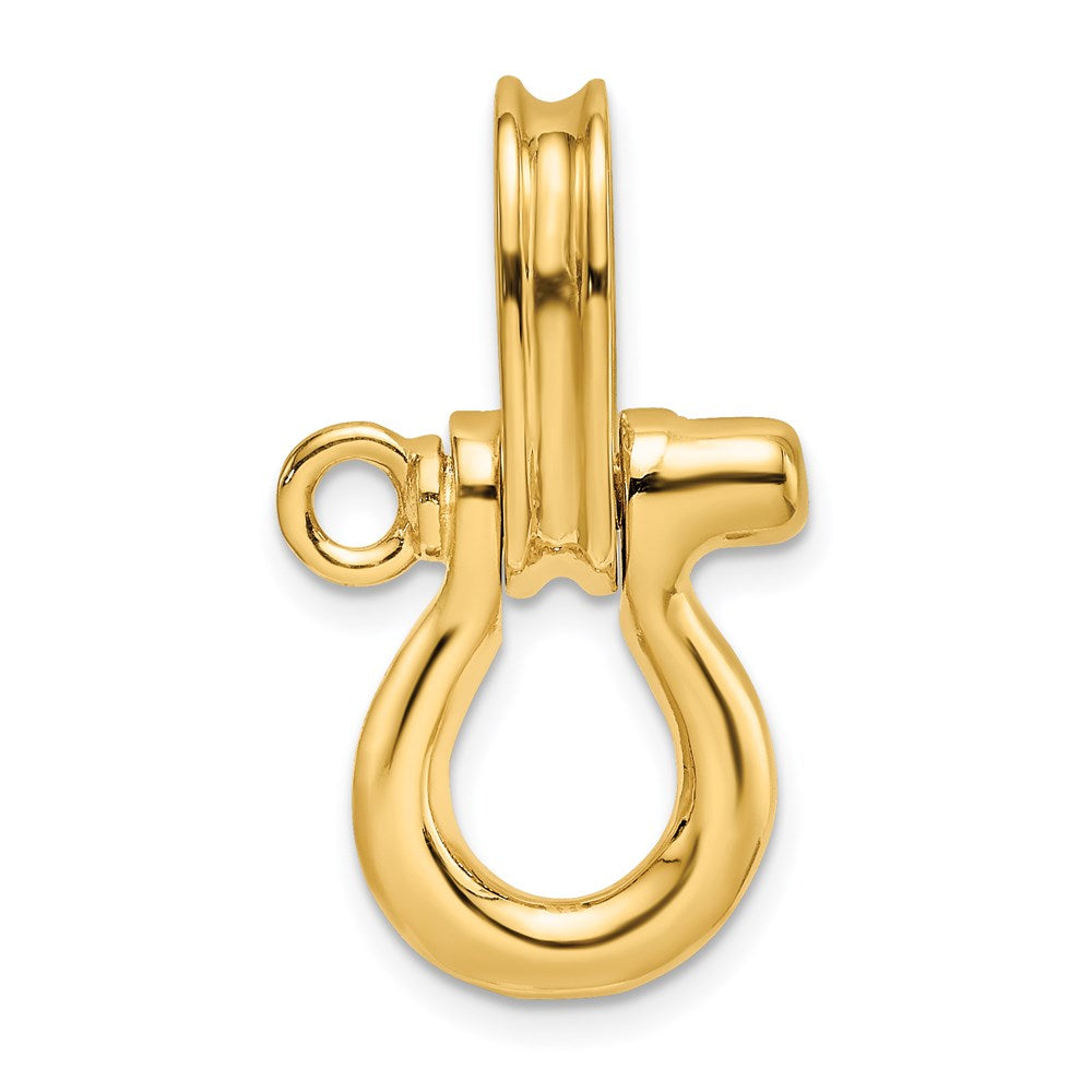 Million Charms 14K Yellow Gold Themed 3-D Medium Shackle Charm