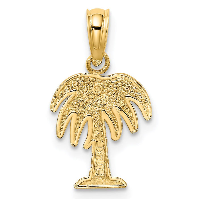 Million Charms 14K Yellow Gold Themed Charleston Palm Tree Charm