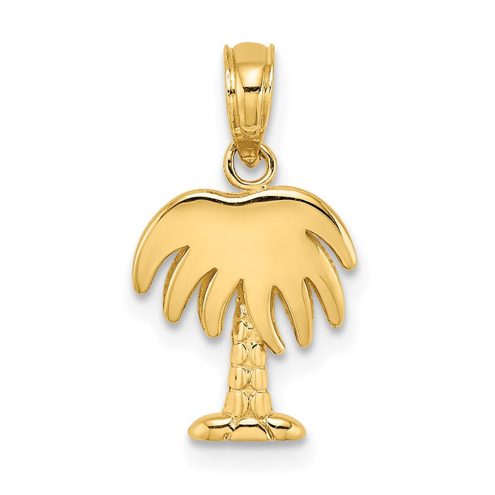 Million Charms 14K Yellow Gold Themed Charleston Palm Tree Charm