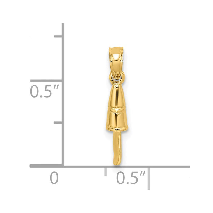 Million Charms 14K Yellow Gold Themed 3-D Buoy Charm