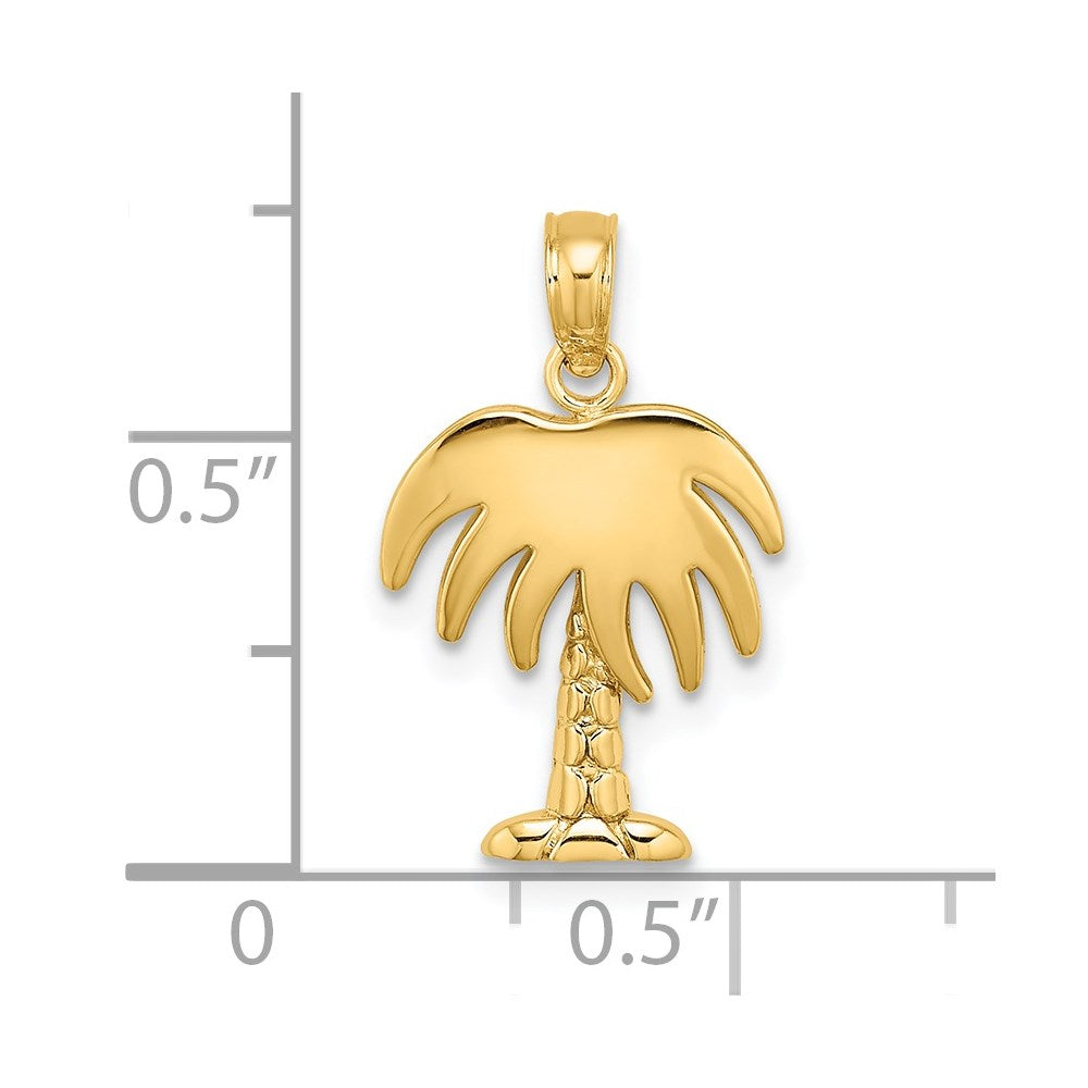 Million Charms 14K Yellow Gold Themed Charleston Palm Tree Charm