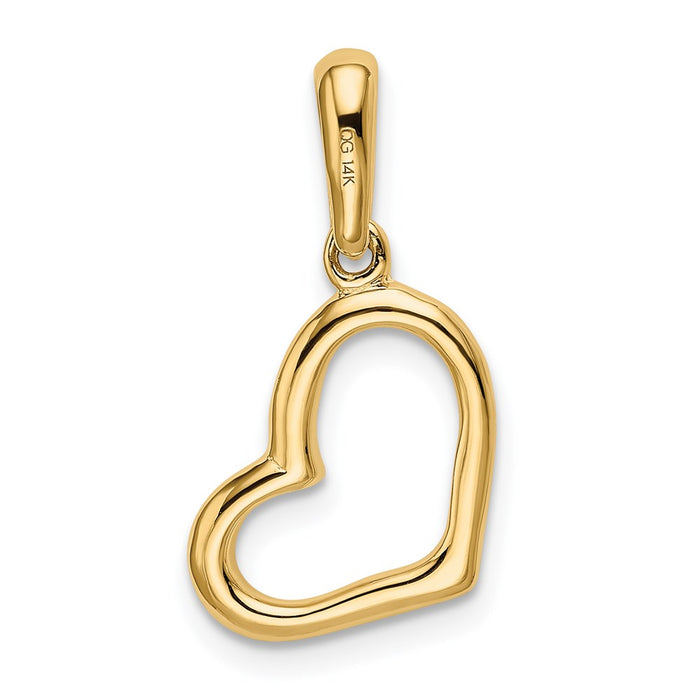 Million Charms 14K Yellow Gold Themed Polished Heart Pendant