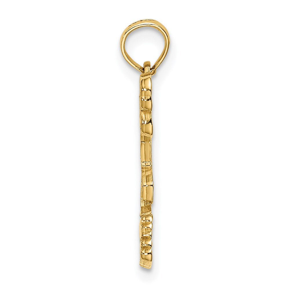 Million Charms 14K Yellow Gold Themed Turks & Caicos Under Flamingo Charm