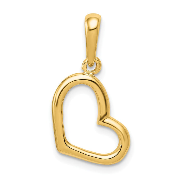 Million Charms 14K Yellow Gold Themed Polished Heart Pendant