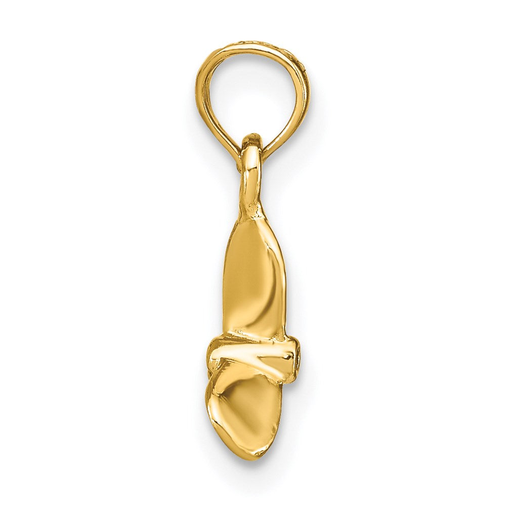Million Charms 14K Yellow Gold Themed 3-D With 3 Blades Propeller Charm
