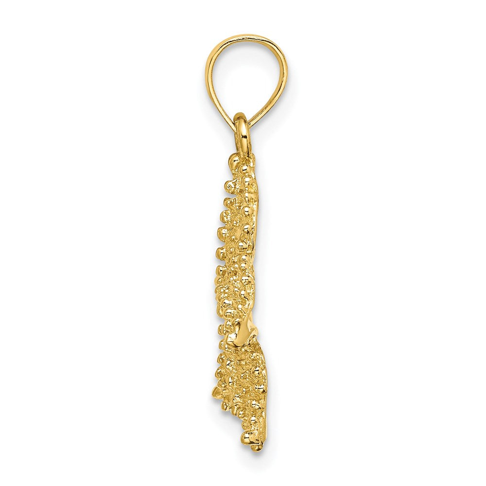 Million Charms 14K Yellow Gold Themed Beaded Nautical Starfish Charm