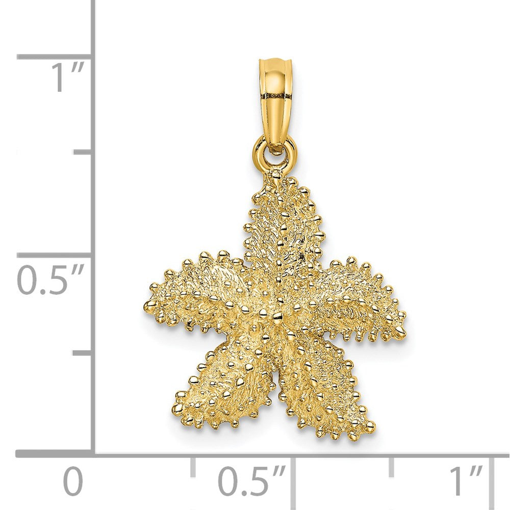 Million Charms 14K Yellow Gold Themed Beaded Nautical Starfish Charm