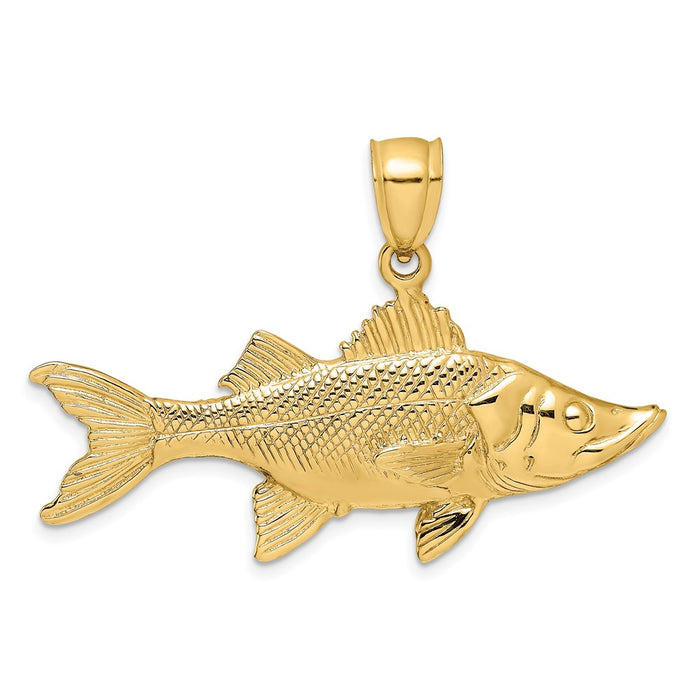 Million Charms 14K Yellow Gold Themed 3-D Tarpon Fish Charm