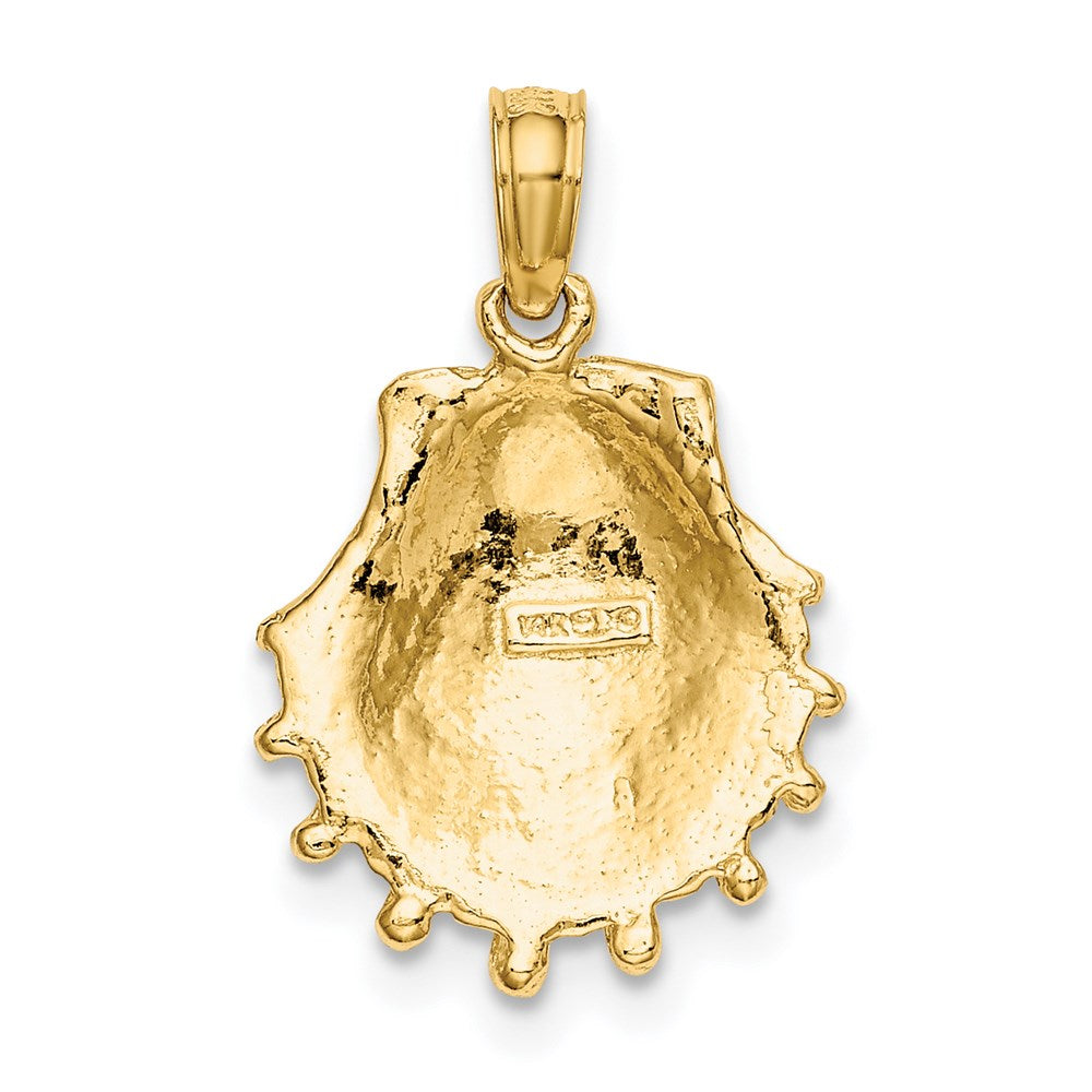 Million Charms 14K Yellow Gold Themed Lion'S Paw Shell Charm