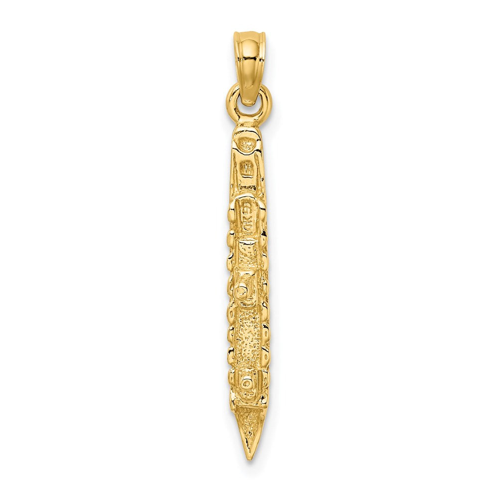 Million Charms 14K Yellow Gold Themed 3-D Polished Cruise Ship Charm