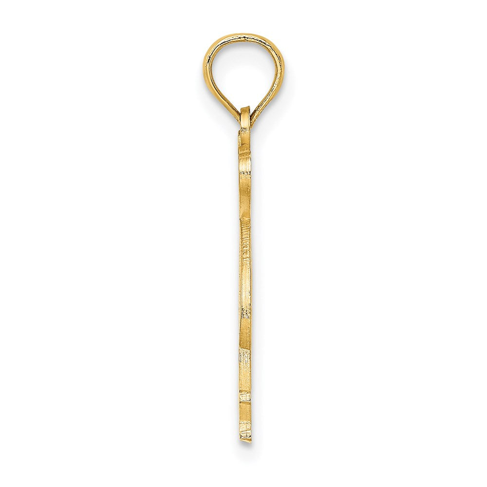 Million Charms 14K Yellow Gold Themed I Heart Cape May With Dolphin Charm