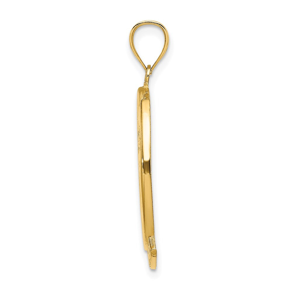 Million Charms 14K Yellow Gold Themed Avalon With Dolphin & Sunset Charm