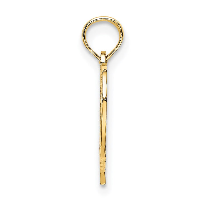 Million Charms 14K Yellow Gold Themed 25 Inside Heart Charm