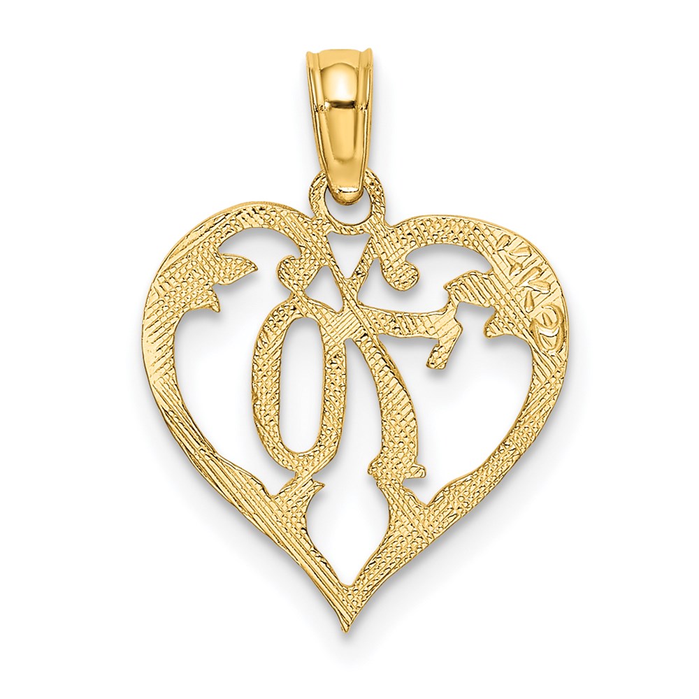 Million Charms 14K Yellow Gold Themed 70 Inside Heart Charm