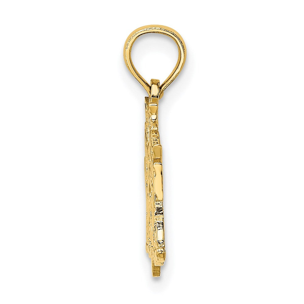 Million Charms 14K Yellow Gold Themed I Love My Marine