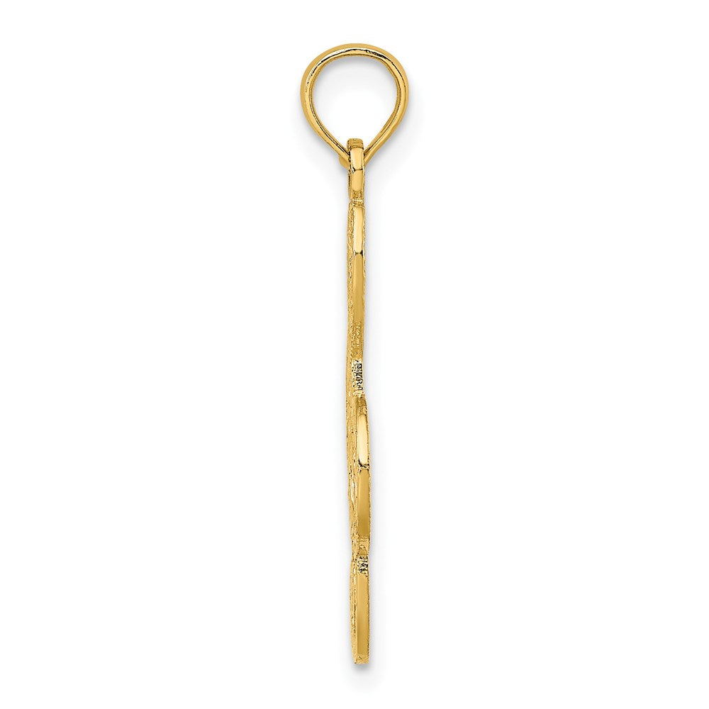 Million Charms 14K Yellow Gold Themed Music Clef Note Charm