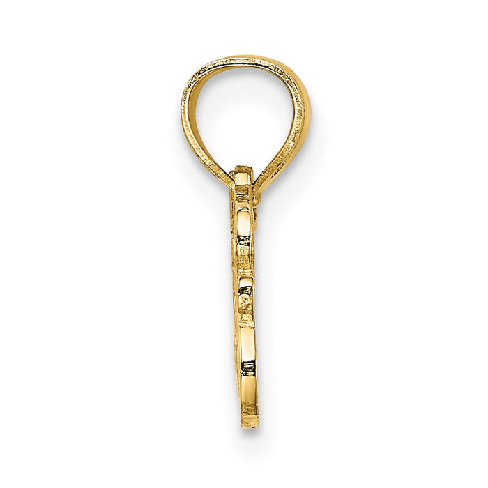 Million Charms 14K Yellow Gold Themed Love Jesus Script Charm