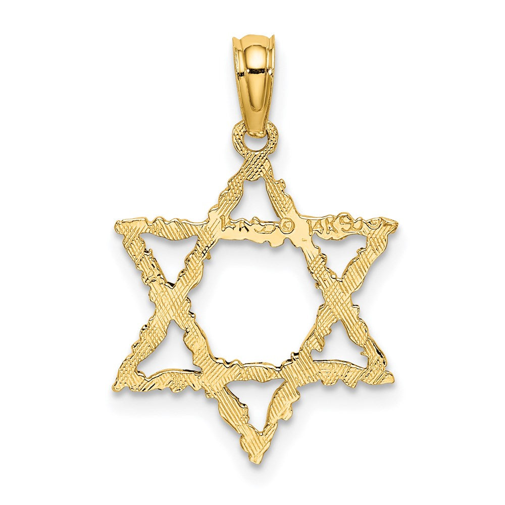 Million Charms 14K Yellow Gold Themed Religious Jewish Star Of David Charm